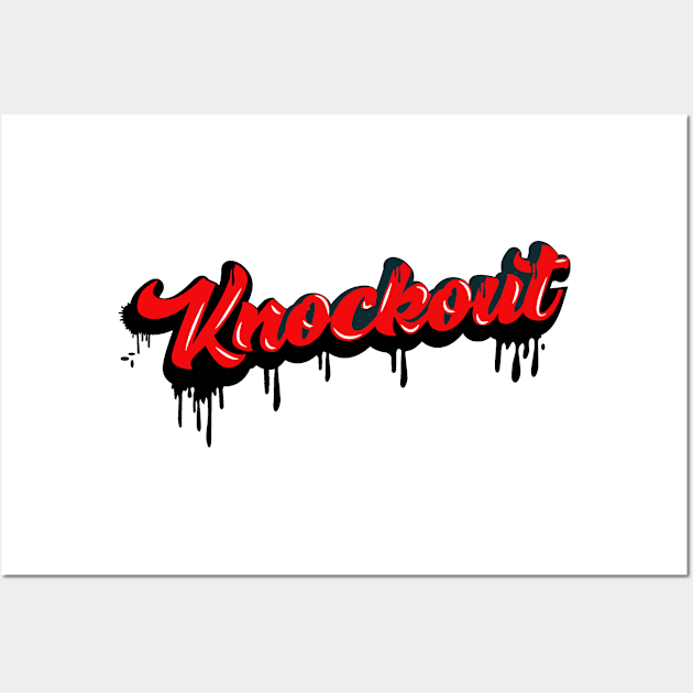 KNOCKOUT DRIP RED Wall Art by KNOCKOUT FIGHT WEAR